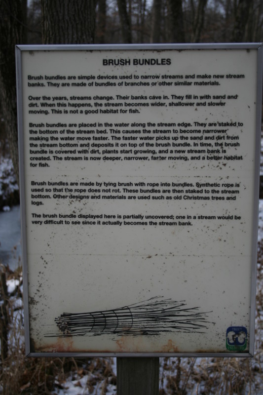 Brush bundle sign with detailed description