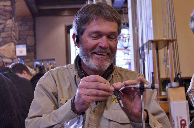 Brian Mease is always happy to help teach fly tying
