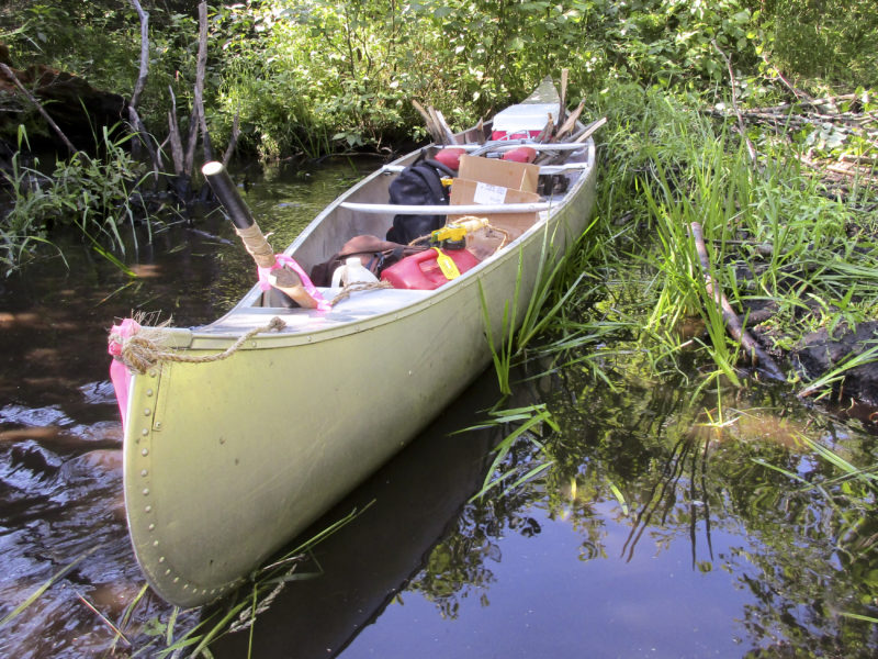 Canoe ferried in supplies