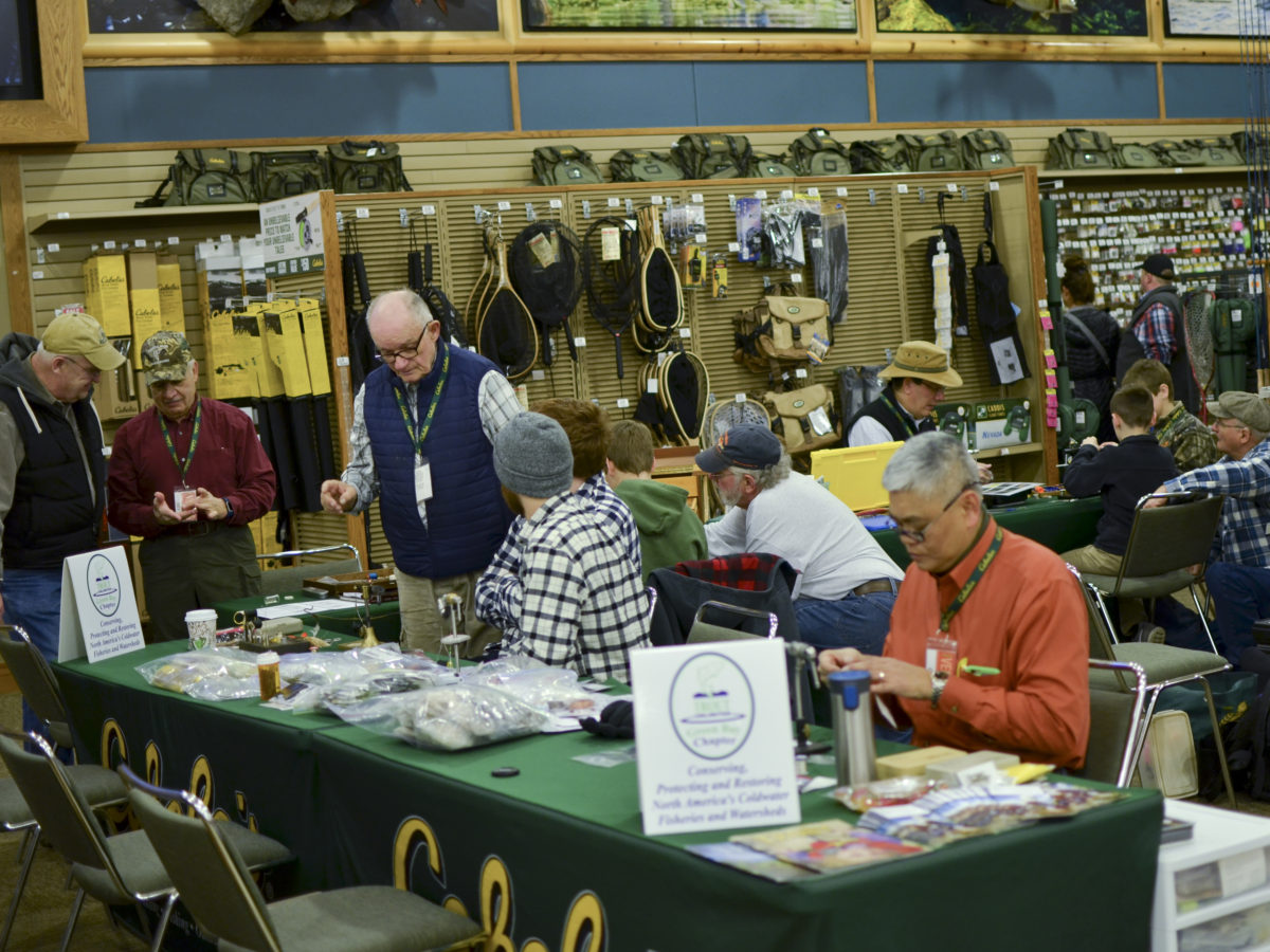 Fly tying crew very busy on Saturday March 25th
