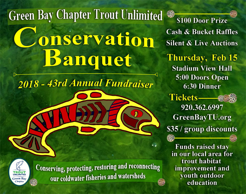 2018 Green Bay Trout Unlimited (GBTU) Banquet Poster
